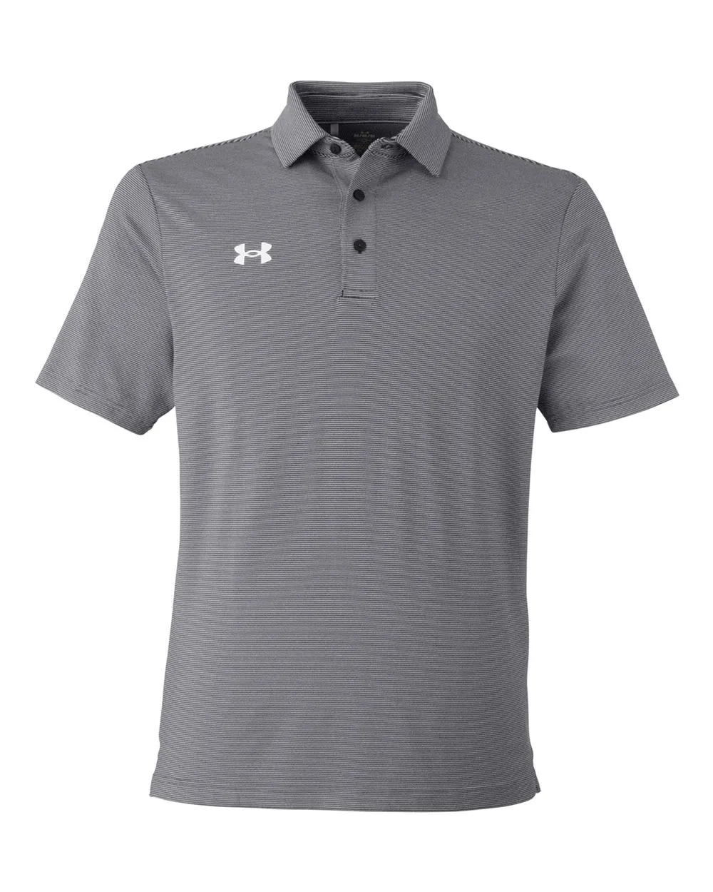 Under Armour 1389853 Men's Destin Drive UA Playoff Team Stripe Performance Polo — blank polo, front view