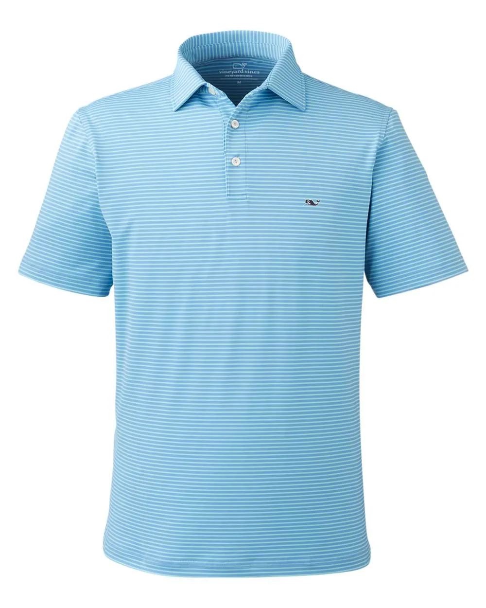 vineyard vines G012426 Men's Bradley Stripe Sankaty Polo — blank polo, front view